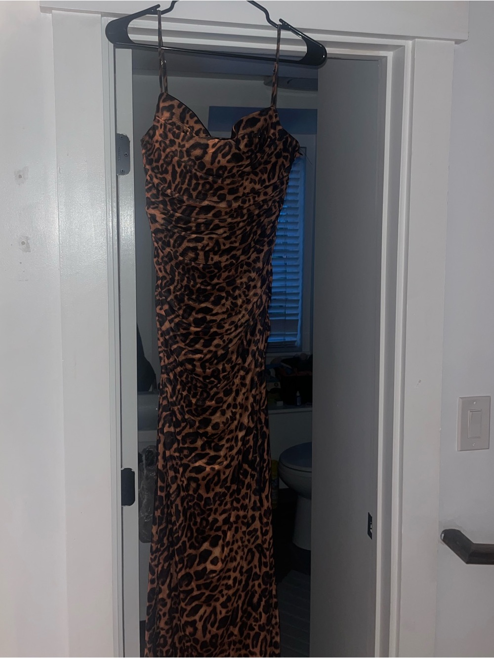 Zara Leopard-Print Midi Slip Dress - Brown & Black